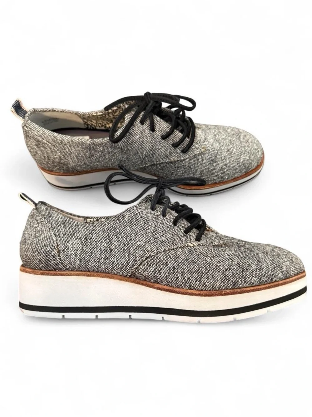 ED Ellen DeGeneres Oberlin Tweed Platform Oxford Shoes Size 6.5